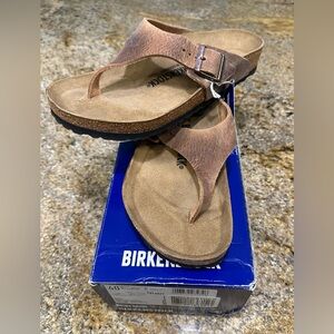 Birkenstock Como Sandals, Camberra Old Tobacco leather, Size 40